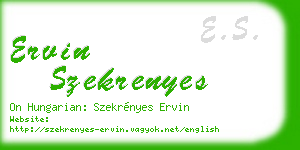 ervin szekrenyes business card